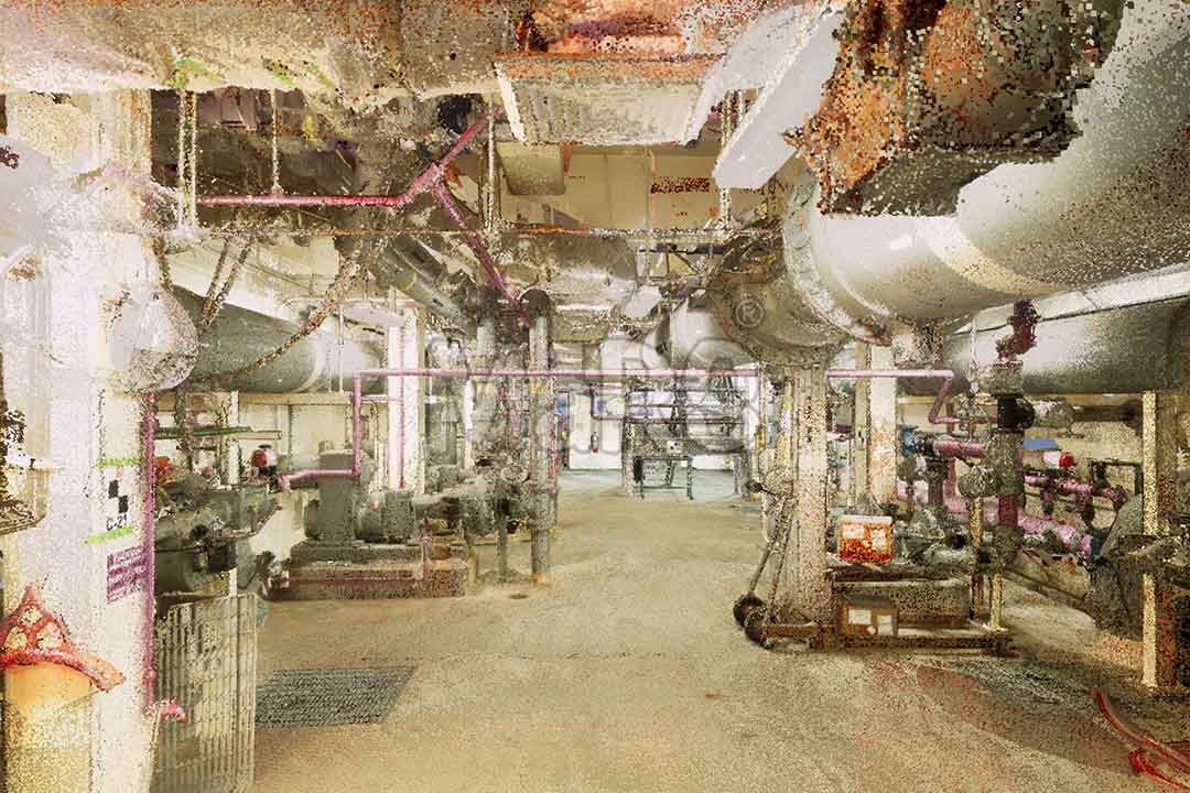 Registered laser scan point cloud data